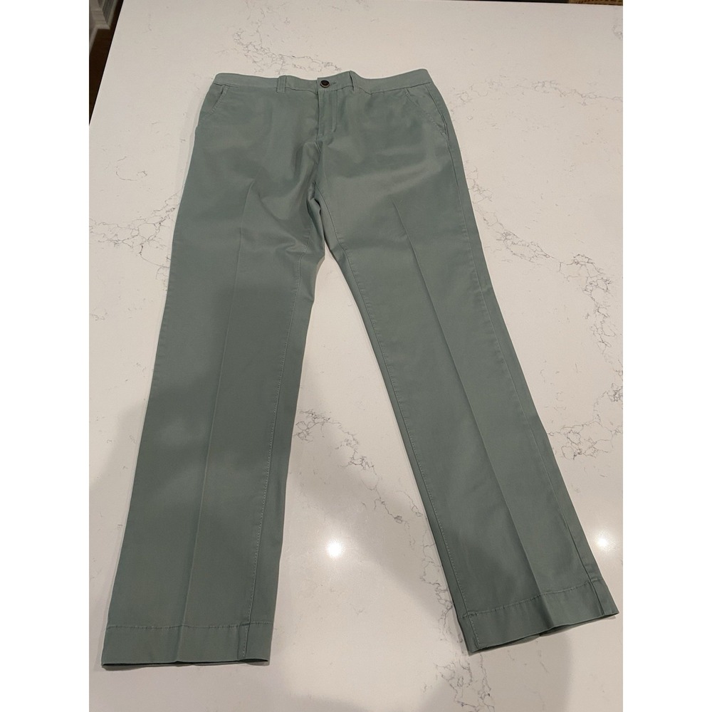 Tailor Vintage Men's 34x32 Pants Sage Green Straight Leg Classic Chinos EUC